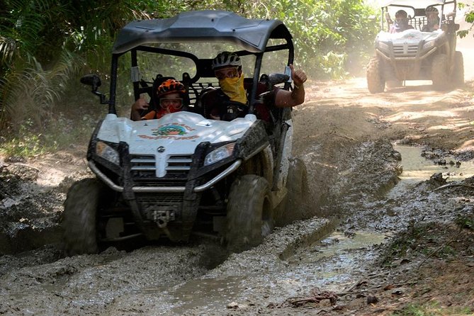 4WD Quad Terracross + Breef Safari, River Cave and Macao Beach - Taking the Terracross onto muddy country roads