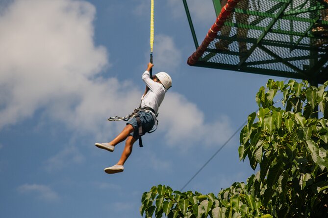 7 Tours Punta Cana: Zipline, Chairlift, ATV, Ride Horses, & More! - Four zip lines with a sharp finish