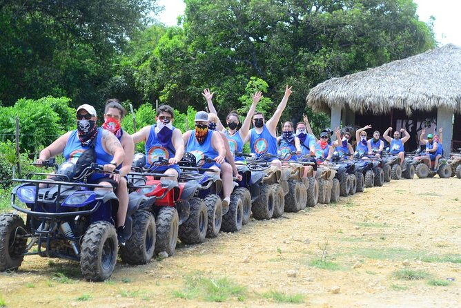 Adrenaline in 4X4 ATV through Macao Beach, Cave, Cafe Tour and Tobacco - Cooling off in the cave lagoon