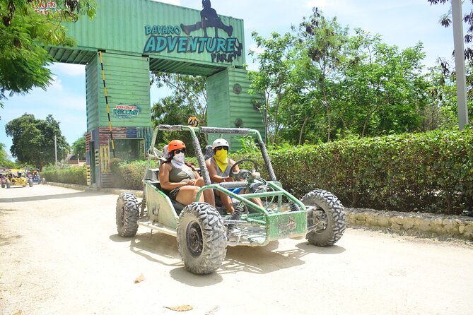 Bavaro Adventure Park Buggy Ride, Zipline Mega Splash, and Waterfall Pool - Dominican Village and the Cenote Blue Lagoon