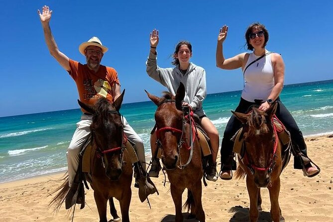 Beach Sunset Horseback Ride in Punta Cana - Riding through palms before the sunset beach