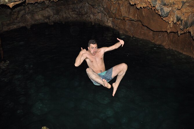 Buggy Punta Cana, Polaris, ATV, CanAm Boogies, Macao beach & Cave - The cave lake and the final splash