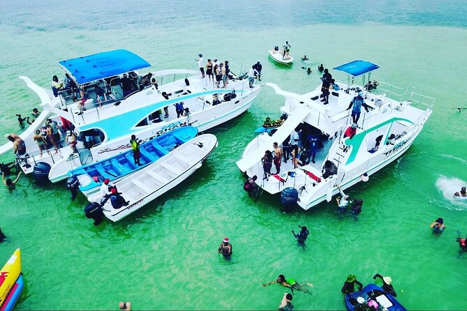 Catamaran party in Punta Cana with open bar, music and more - Thirty minutes at the coral reef
