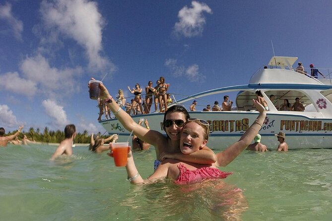 Catamaran party in Punta Cana with open bar, music and more - A speedboat transfer may add a burst of fun