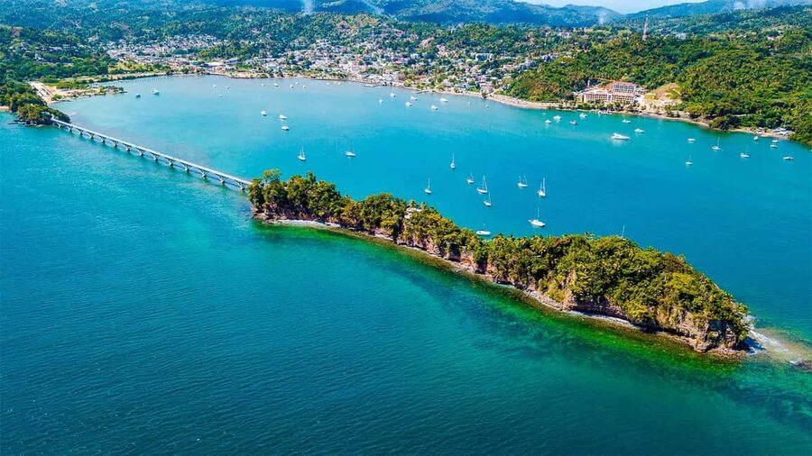 From Punta Cana: Samana and Bacardi Island Cruise and Tour - El Limón’s water and forest setting