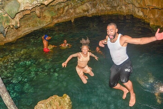Full-day Buggy & Party Boat tour: snorkel, open bar, cave pool - The catamaran becomes a floating party