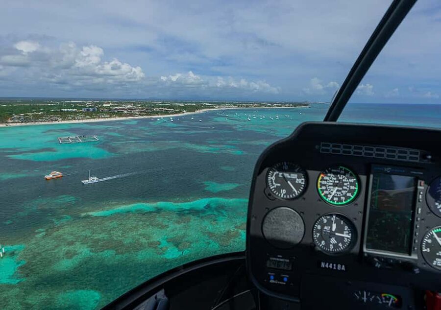 HELICOPTER TOUR - The aerial route: Cap Cana Marina to downtown Punta Cana
