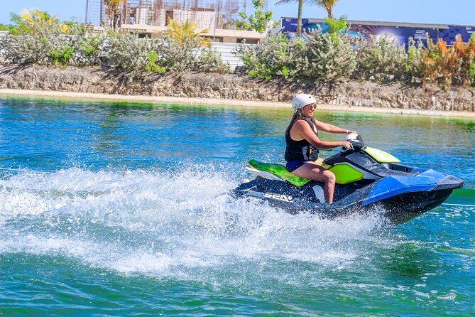 Jet Ski Punta Cana Water Park with Zipline & Inflatable Course - The 200-meter zipline over the lake