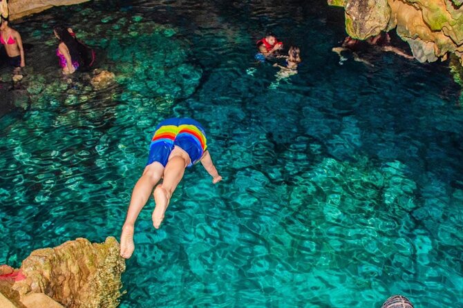 Magic Cave and Macau Beach Buggy Adventure from Punta Cana - Cooling off in the natural cave