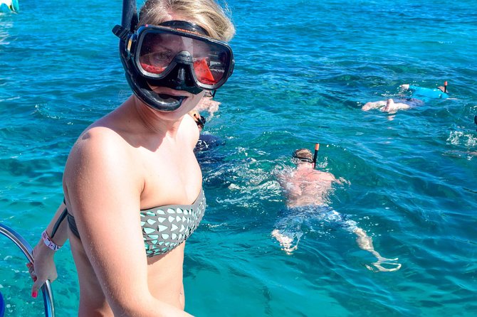 Party Boat in Punta Cana - A party boat with a coral reef stop