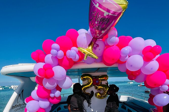 Party Boat Punta Cana Public or Private and Open Bar - Swimming at the shallow natural pool
