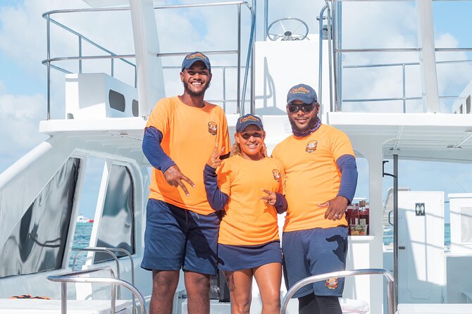 Private, All Inclusive, Double-Decker Catamaran in Punta Cana - Swimming at the Natural Pool