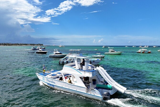 Private Cruise Party with Drinks and Snorkeling in Punta Cana - A brief view toward Dolphin Island and sharks