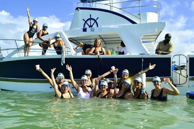 Private VIP Catamaran Party Boat Punta Cana Bavaro - Second stop: coconuts at Virgin Beach