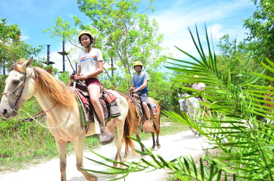 Punta Cana: Bávaro Adventure Park Horse Riding & Waterfalls - A Dominican lunch after the ride