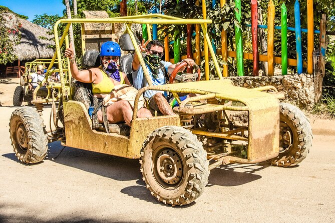 Punta Cana Buggy + Cave Dip, Beach Swim + Party Boat & Snorkel - Macao Beach in 15 minutes