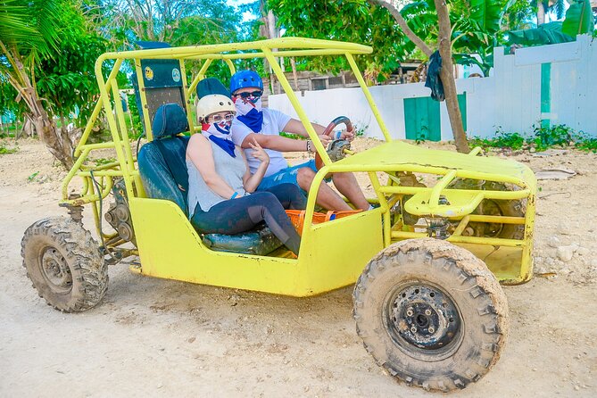 Punta Cana Buggy + Cave Dip, Beach Swim + Party Boat & Snorkel - Catamaran sailing, reef snorkeling, and the natural pool