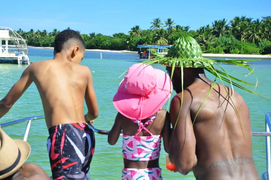 Punta Cana: Catamaran Tour with Reef Snorkeling and Open Bar - The boat slide adds a bit of family fun