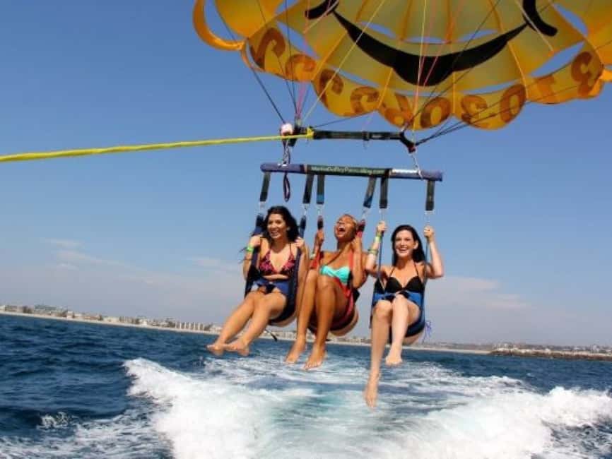 Punta Cana: Parasaling Adventure on the beach - Getting fitted on the speedboat