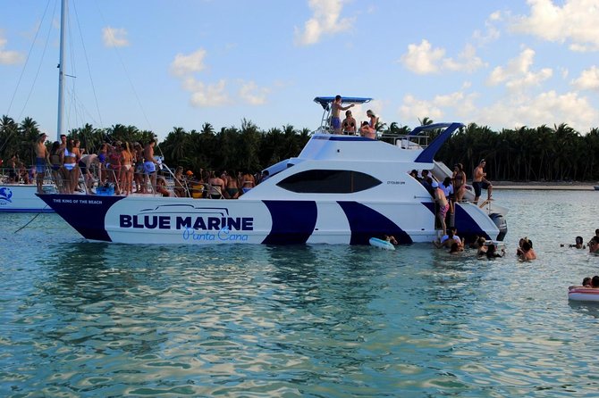 Punta Cana Party Boat Snorkeling with Music DJ and Open Bar - A quick panoramic dolphin view