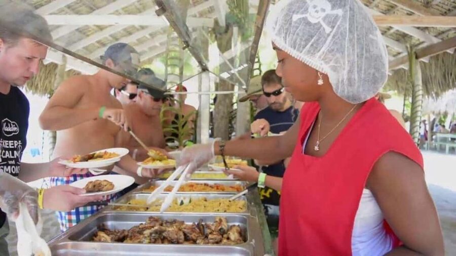 Punta Cana - Santo Domingo: Saona Island VIP Catamaran Tour - A Creole buffet at lunchtime