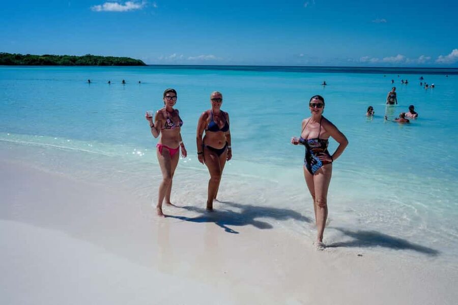 Punta Cana: Saona Island VIP 4 first-class beach and sunset - Mano Juan brings in local island life