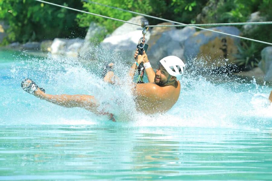 Punta Cana: Scape Park Entry for Cenote, Zip Lines, & Caves - The cenote and its clear underground water
