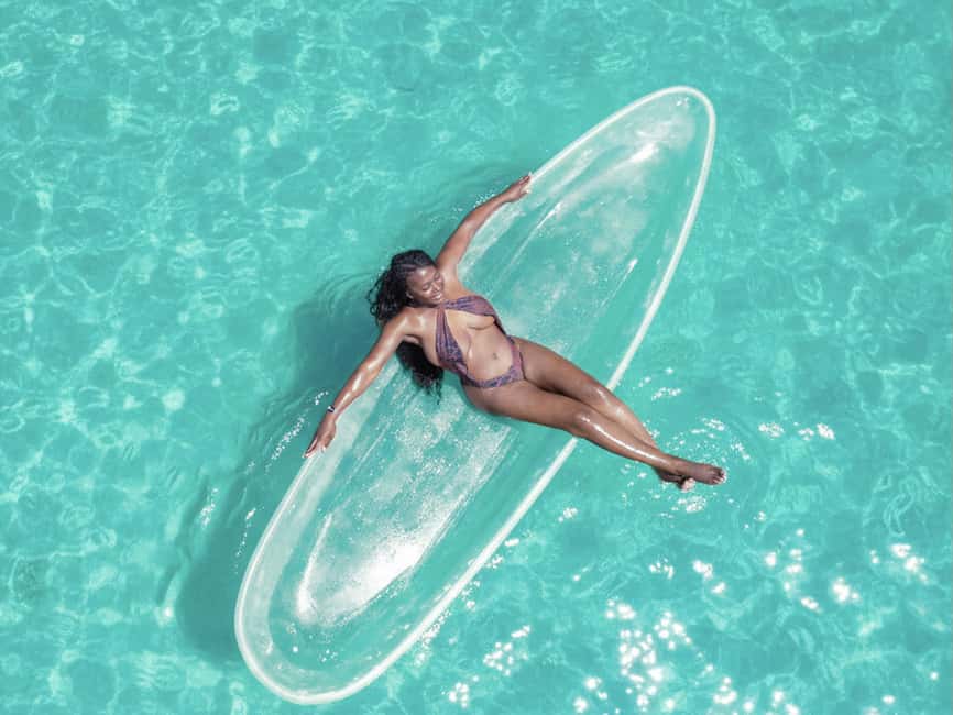 Punta Cana: Single Clear Kayak Photoshoot - Beach chairs, umbrellas, and the Huracan Cafe