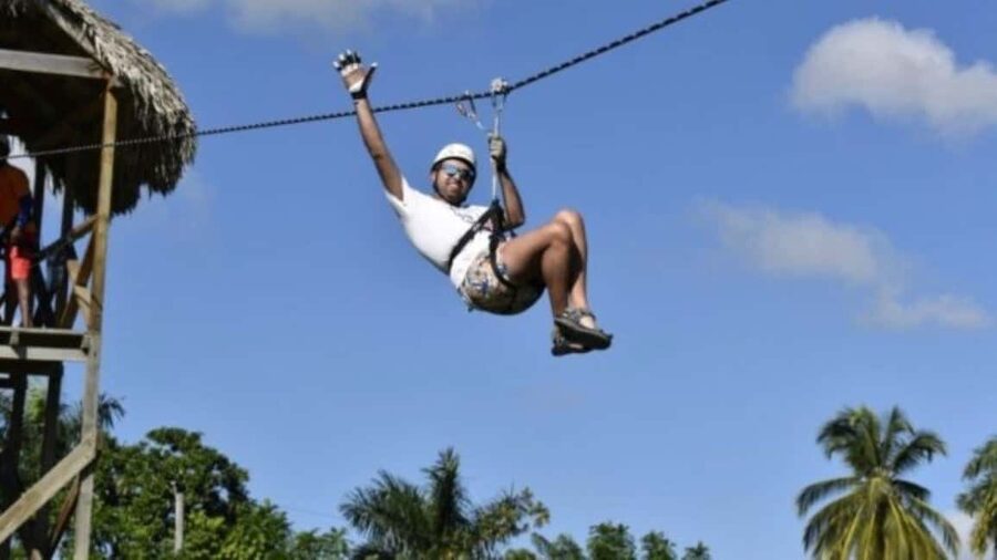 Punta Cana: Zip Line Adventure with Suspension Bridge - Eight zip lines above a working ranch