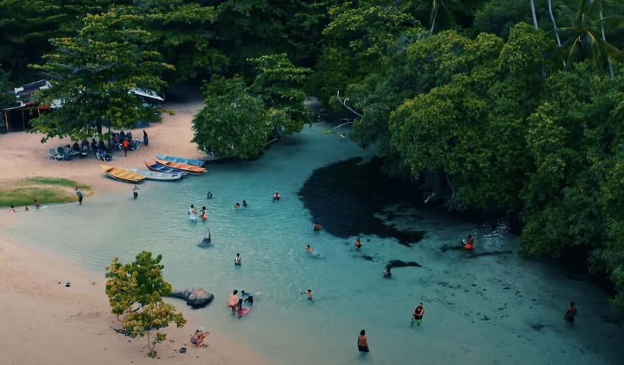 Rincon Beach and Cayo Levantado from Punta Cana - Cano Frio by traditional canoe