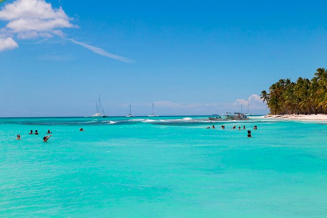 Saona Island Catamaran Adventure with Free Food and Transportation - Three and a half hours on Saona Island