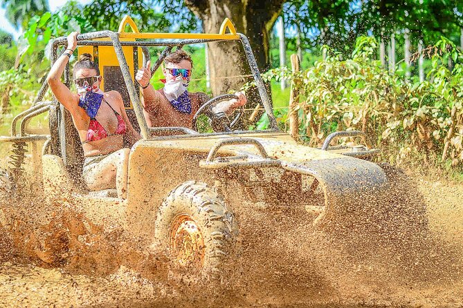 Wild Dune Buggy Ride Off-Road Cave & Mud Adventure in Punta Cana - Swimming in the clear-water cave