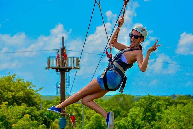 Zip Line or Zip Line Canopy Adventure in Punta Cana - Flying over Anamuya on seven parallel cables