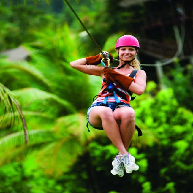 Zip Line Playa Esmeralda With Redonda Mountain - The zip line brings the adrenaline